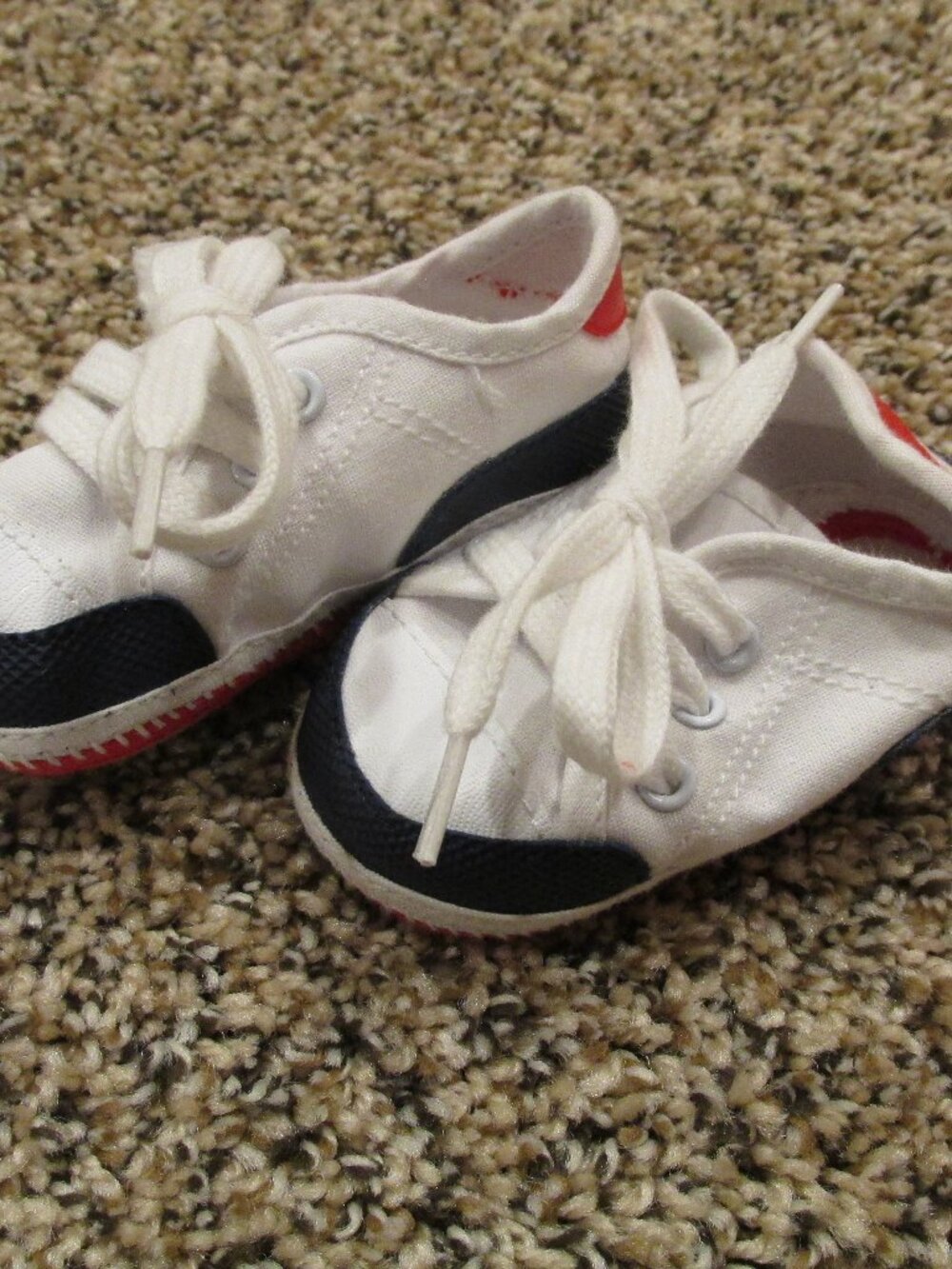 Baby Boys Newborn‎ Tennis Shoes Sneakers Red White Blue Ties Patriotic July 4